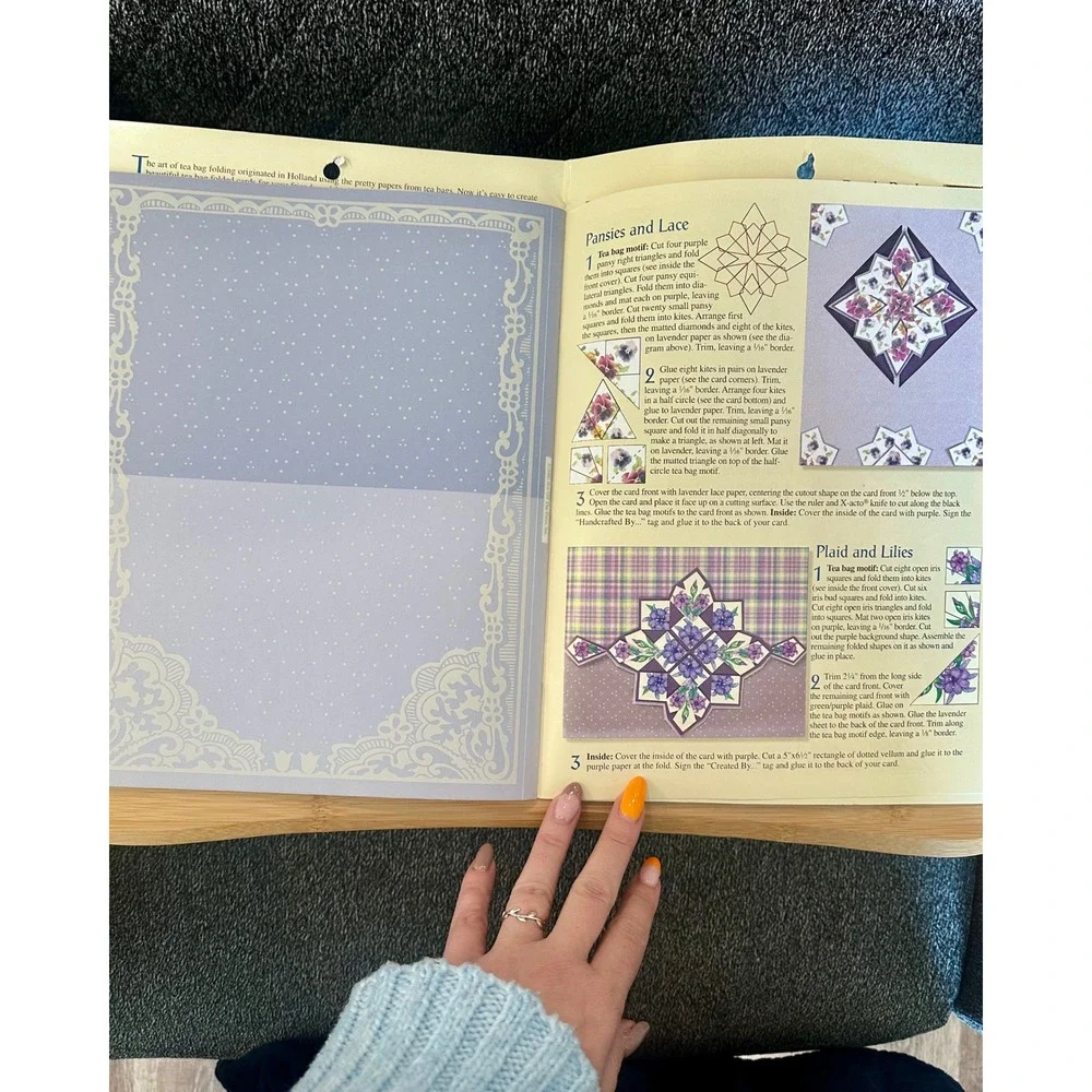 Hot Off The Press Paper Flair Tea Bag Folding Card Kit HOTP 7008 Scrapbooking